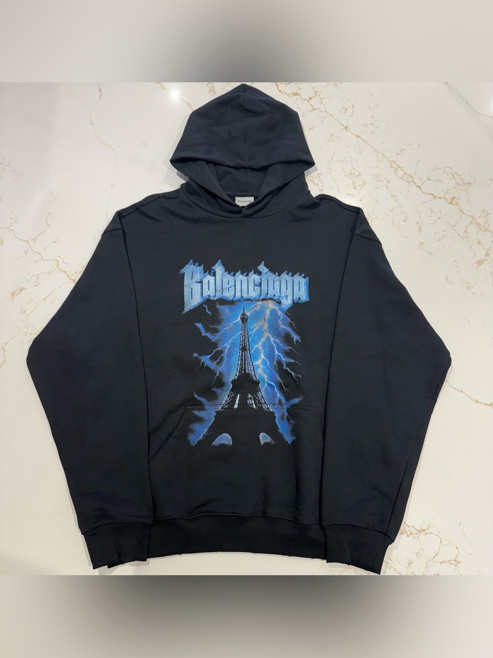 Balenciaga Paris Thunderstorm Hoodie Medium